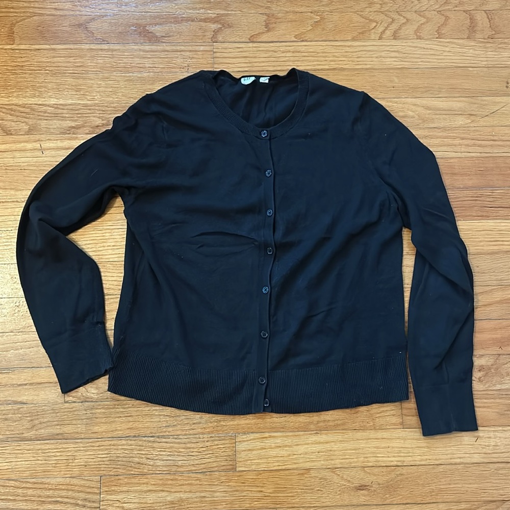 Gap Modern Ribbed Cardigan front button Sweater Size Large